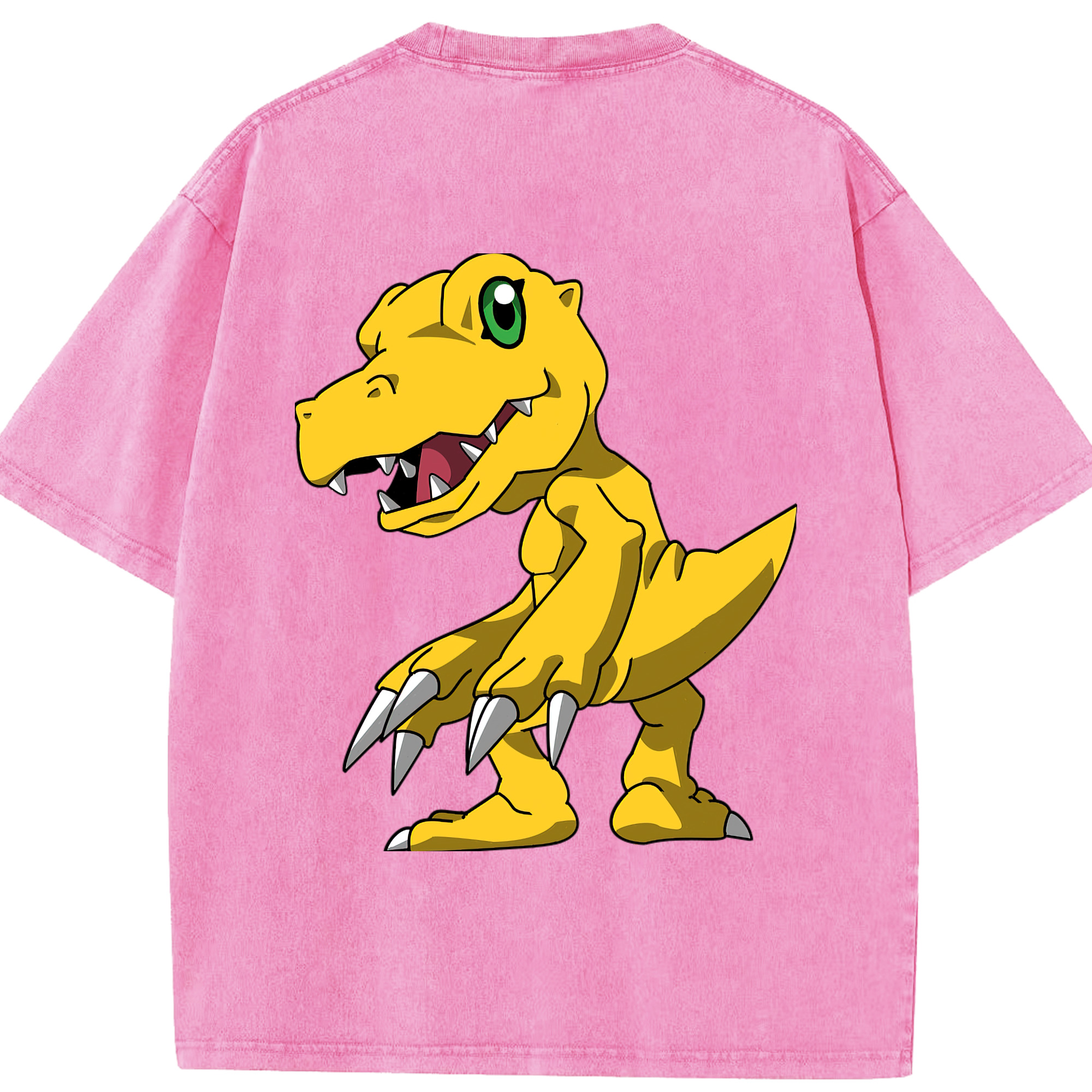 （画像用） Digimon デジタルモンスター/デジモン 綿100% ヴィンテージ風 半袖Tシャツ（背面プリント）